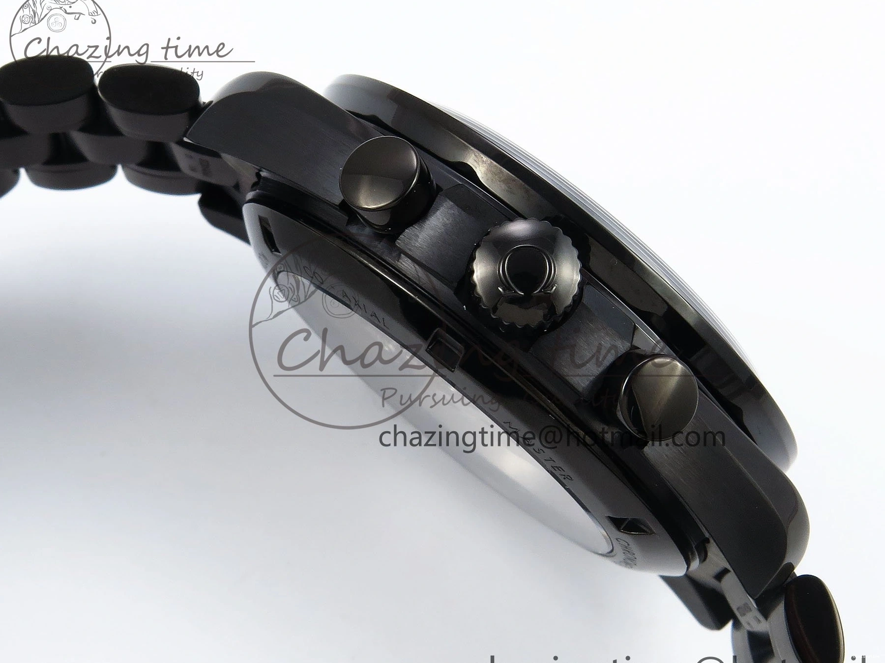 0515 Speedmaster Black Benom PVD Moon RMF Best Edition on PVD Bracelet Lemania HW WrinkleFree 7727